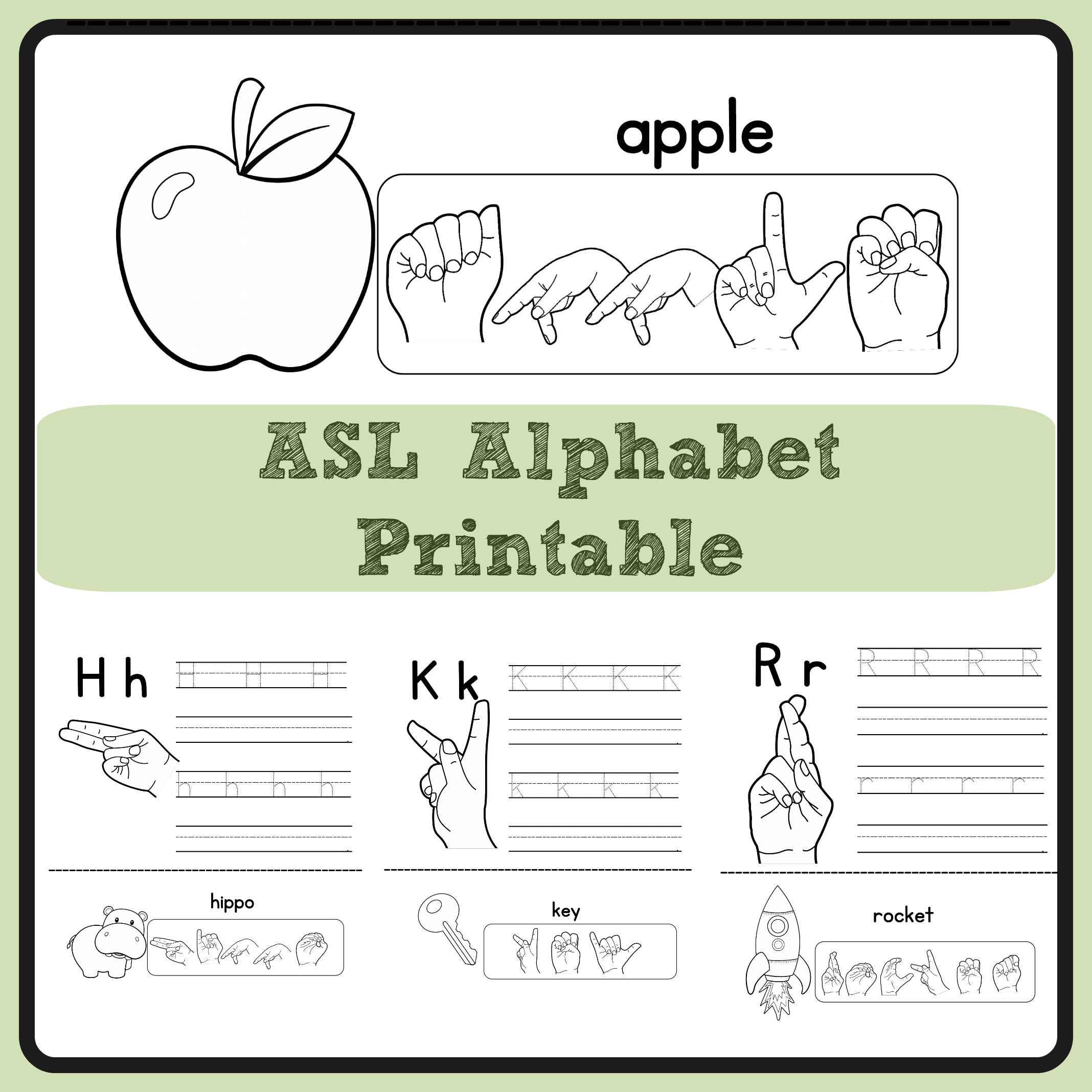 ASL Printable