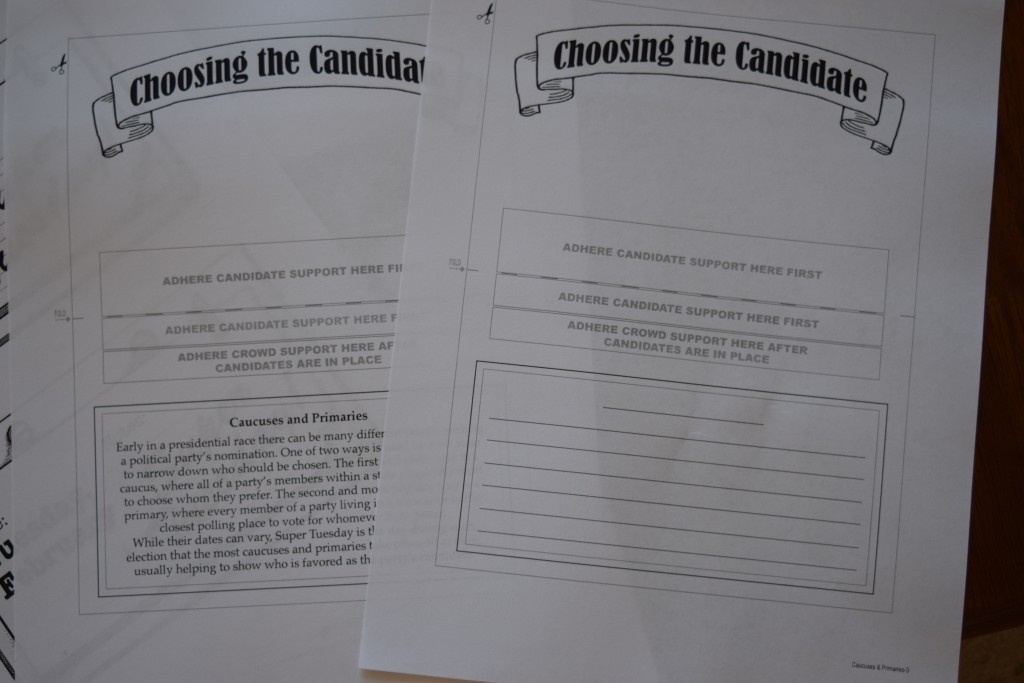 This shows the blank and filled in copy options that are available for printing.