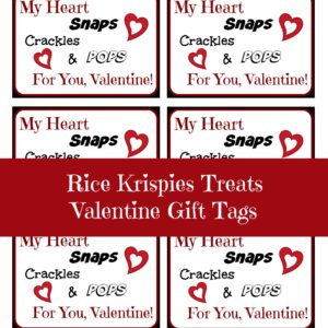 Rice Krispies Treats Valentine Gift Tags