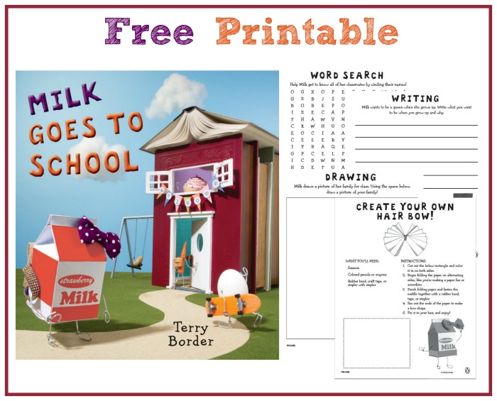 Milk Goes To School Printable