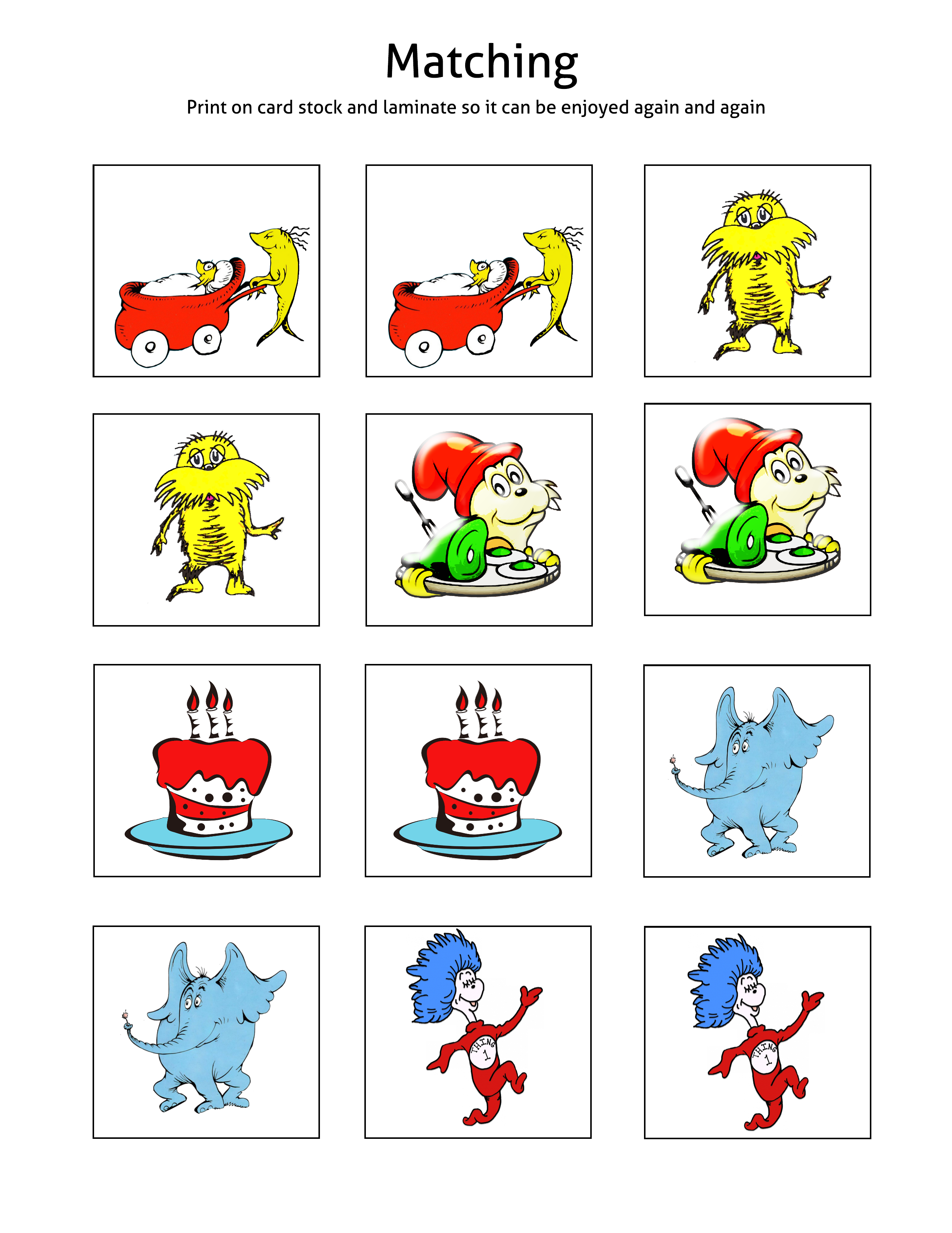 Free Dr Seuss Printables For Kindergarten