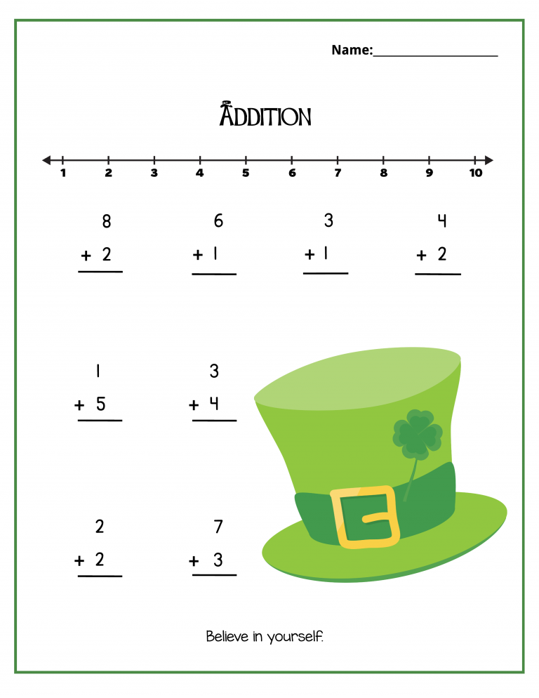 St. Patrick's Day Math Printable