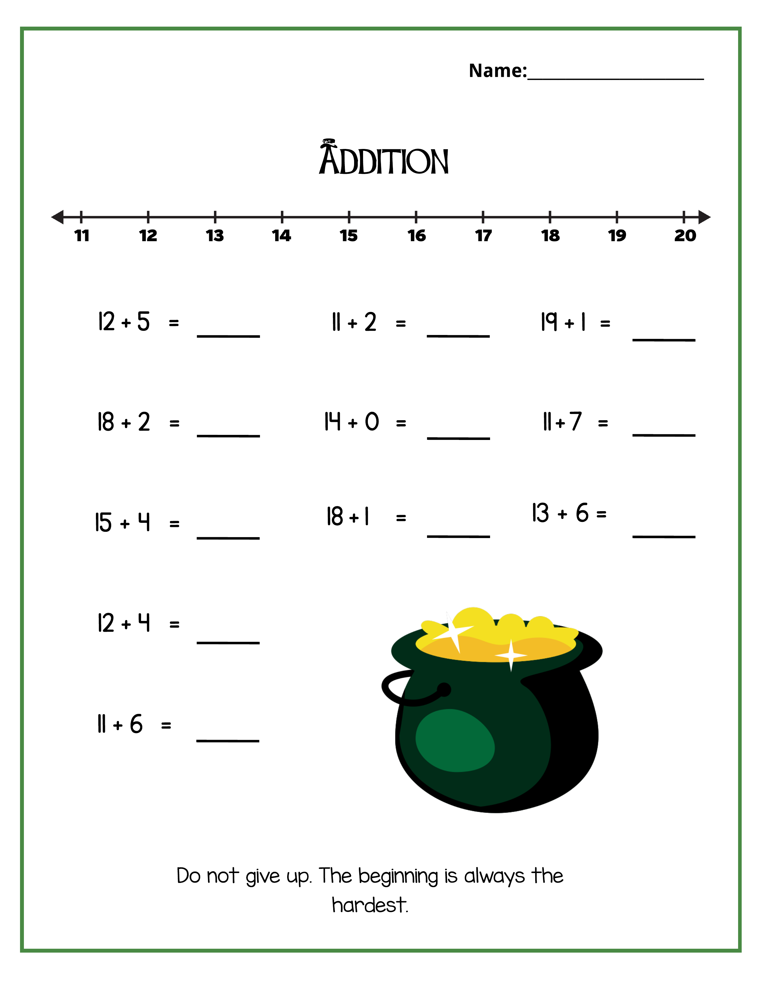 St. Patrick's Day Math Printable - Image 5