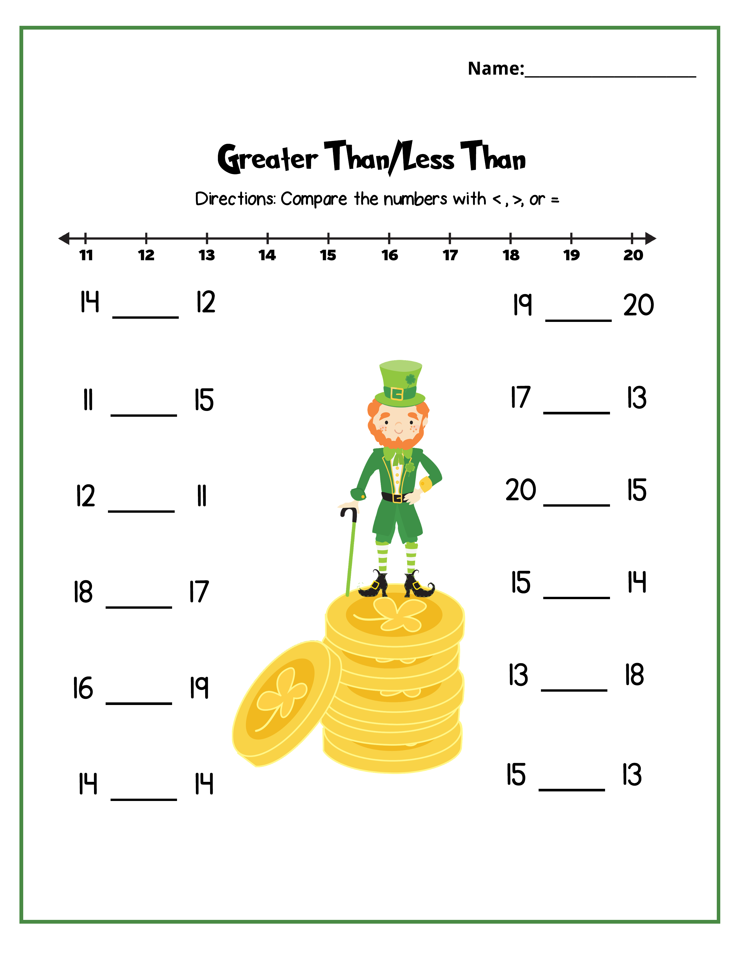 St. Patrick's Day Math Printable - Image 8
