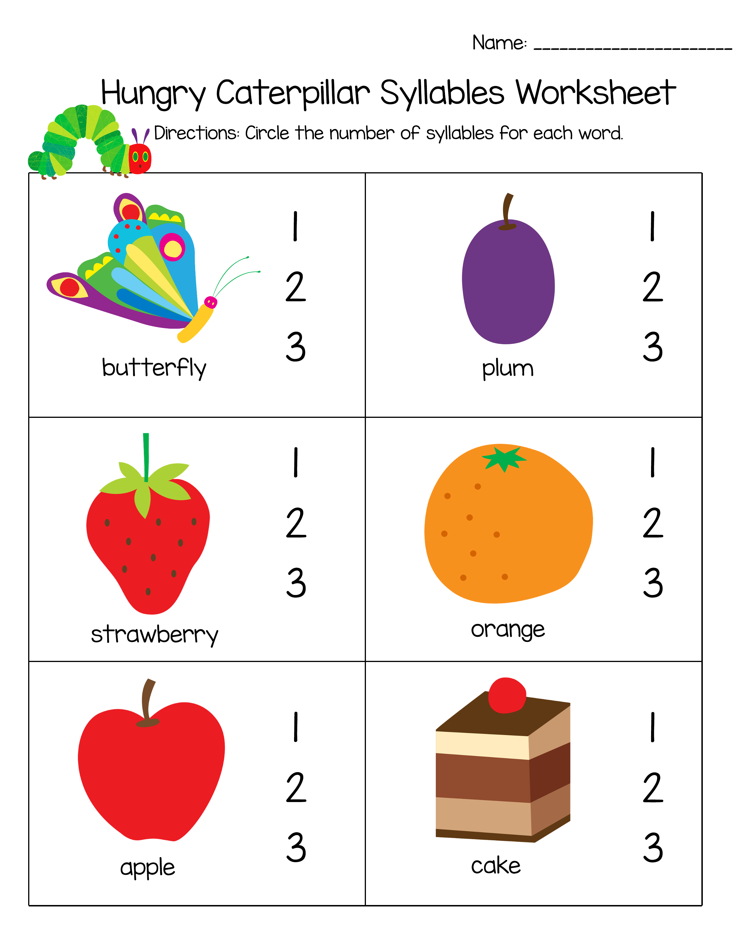 The Very Hungry Caterpillar Printable - 96 Total Pages