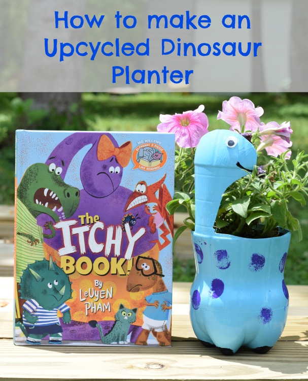 DIY Upcycle Dinosaur Planter