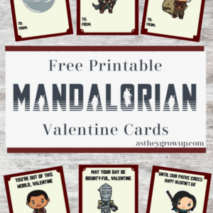 Mandalorian Valentine Cards